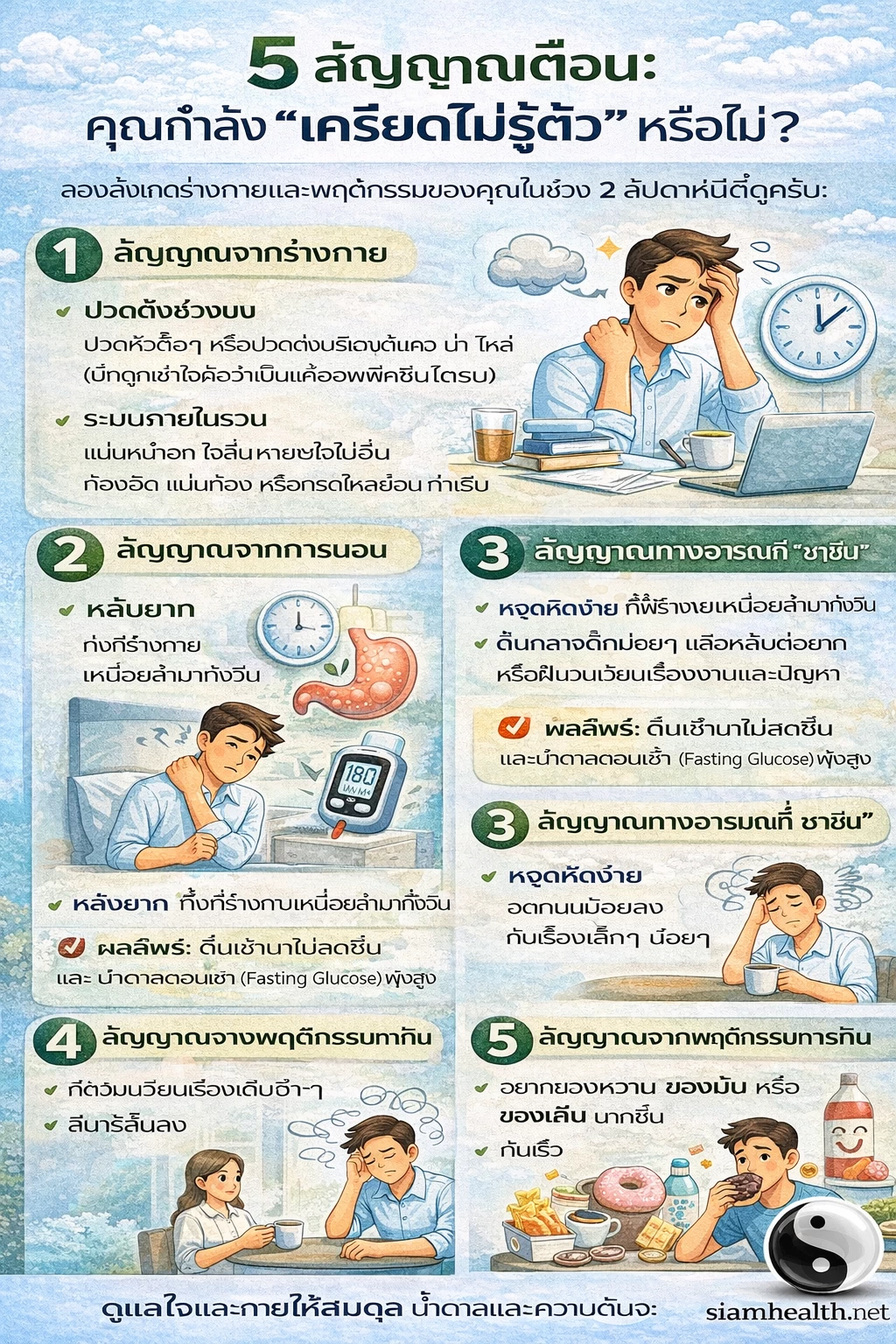 ความเครียดแฝงที่ทำให้น้ำตาลสูง