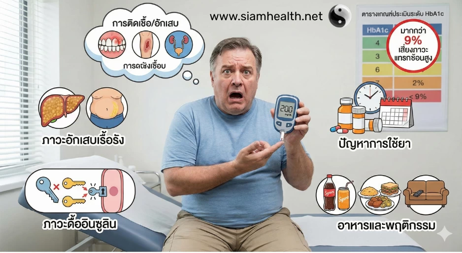 ทำไมน้ำตาลในเลือดสูง