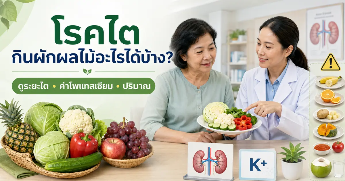 แพทย์แนะนำผู้ป่วยโรคไตเลือกผักและผลไม้ตามระยะไต ค่าโพแทสเซียม และปริมาณที่เหมาะสม