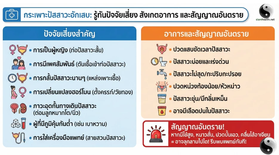 สาเหตุและอาการของกระเพาะปัสสาวะอักเสบ