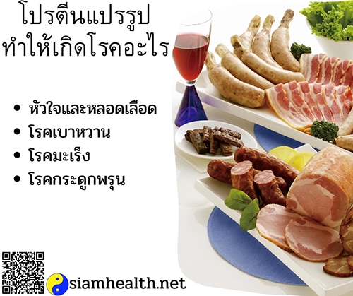 เนื้อสัตว์แปรรูปทำให้เกิดโรค